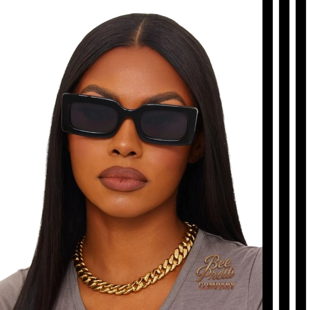 Arriba Oversized Rectangle Sunglasses Trendy Bold Fashion Streetwear Shades